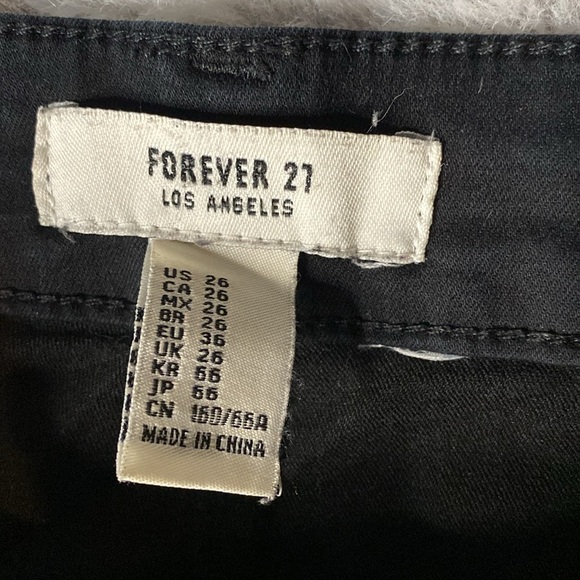 Forever 21 Los Angeles Black Skinny Jeans Size 26 - Picture 4 of 5